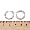 202 Stainless Steel Huggie Hoop Earrings X-EJEW-F111A-16mm-P-5