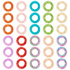 40Pcs 10 Colors Baking Paint and Golden Metal Enlaced Glass Beads DGLA-TA0001-65-2
