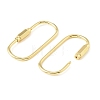 Oval Brass Screw Lock Carabiner Clasp Metal Carabiner Clip for Necklace DIY KK-CBA9CBD-05G-2