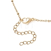Dyed Natural Malaysia Jade Faceted Rondelle Beaded 304 Stainless Steel Satellite Chain Necklaces for Women NJEW-JN05783-02-5