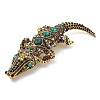 Crocodile Alloy Rhinestone  Brooches JEWB-Q006-04B-2