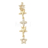 Brass Micro Pave Clear Cubic Zirconia Big Pendants KK-B176-02G-09-1