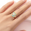 Alloy Enamel Rotatable Cuff Open Rings FS-WGEC271-12-1