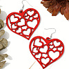 Hollow Heart Acrylic Dangle Earrings FS-WG95D61-01-3