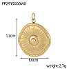 304 Stainless Steel Micro Pave Cubic Zirconia Pendants STAS-OY008-65G-2