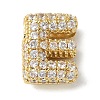 Brass Micro Pave Cubic Zirconia Beads KK-P290-61G-E-1