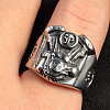 316L Surgical Stainless Steel Punk Style Finger Rings for Men FS-WGA49E5-02-3