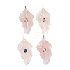 Natural Rose Quartz Carved Pendants G-K372-06G-03-1