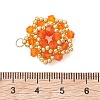 Imitate Austrian Crystal Bicone Glass & Seed Glass Pendants PALLOY-MZ01304-01-3