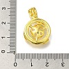 Rack Plating Brass Micro Pave Clear Cubic Zirconia Pendant Settings KK-H485-03G-3