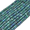 Dyed Natural Chrysocolla and Lapis Lazuli Beads Strands G-P575-A35-6x4mm-2