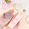 4Pcs 3 Colors 4-Pocket PU Leather Jewelry Rolls with Golden Tone Metal Snap Buttons ABAG-DR0001-18-3