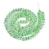 Electroplate Glass Beads Strands EGLA-T021-22F-1