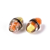 Two Tone Color Handmade Foil Glass Beads FOIL-Q001-01C-3