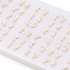 Brass & Natural Pearl Stud Earrings PEAR-N020-WX10-5