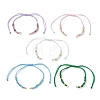 AB Color Plated Faceted Rondelle Glass Braided Bead Bracelet Making AJEW-JB01544-1
