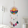 Acrylic Sun Pendant Decorations HJEW-D302-06-1