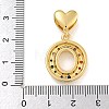 Brass Micro Pave Colorful Cubic Zirconia Pendants KK-P281-01G-O-3