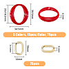 75Pcs Acrylic Imitation Gemstone Style Linking Rings OACR-FH0001-046-2