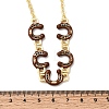 Brass Enamel Pendant Necklaces NJEW-B157-07G-03-5