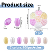 700Pcs 7 Colors Opaque Colours Luster Glass Seed Beads SEED-DC0001-25-2