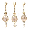 3Pcs 304 Stainless Steel Macrame Pouch Empty Stone Holder Pendant Decorations HJEW-JM04380-01-7