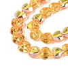 Electroplate Transparent Glass Beads Strands EGLA-N056-01A-10-3