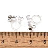 201 Stainless Steel Clip-on Earring Settings STAS-F311-14P-3