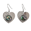 Paua Shell and 304 Stainless Steel Dangle Earrings EJEW-JE07471-02-3