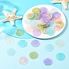 60Pcs 6 Colors Spray Painted Natural Capiz Shell Pendants BSHE-YW0001-18-4