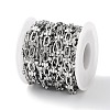 Tarnish Resistant 304 Stainless Steel Oval & Dumbbell Link Chain Unwelded X-STAS-B060-02P-3