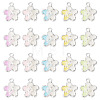 30Pcs 5 Colors Alloy Rhinestone Pendants RB-TA0001-37-2