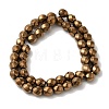 Electroplated Synthetic Magnetic Hematite Beads Strands G-I364-J01-06-2