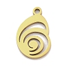 201 Stainless Steel Pendants STAS-U016-09G-02-1