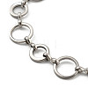 304 Stainless Steel Ring Link Chains Bracelets for Men & Women BJEW-D042-13P-2