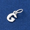 925 Sterling Silver Letter Charms STER-C012-01S-G-2