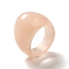 Natural Pink Aventurine Wide Dome Band Ring RJEW-P039-01-4