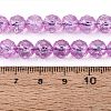Crackle Transparent Glass Beads Strands GLAA-Q108-02A-08-4