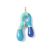 Brass Enamel Pendants X-KK-E093-03G-A-02-1
