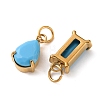 4Pcs 4 Styles Dyed Synthetic Turquoise Faceted Pendants GG-CBAC8BB-01G-2