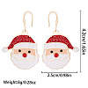 Christmas Alloy Enamel & Rhinestone & Plastic Pearl Stud Dangle Earrings FS-WG10992-18-1