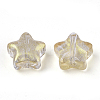 Transparent Spray Painted Glass Beads X1-GLAA-N035-01-D01-3