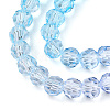 Transparent Glass Beads Strands GLAA-E036-07T-4