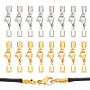 Unicraftale 40Pcs 2 Colors 304 Stainless Steel Lobster Claw Clasps with Cord Ends STAS-UN0047-75-1