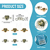12Pcs 2 Colors Brass Pave Cubic Zirconia Heart Links Connector Charms KK-TA0003-48F-4