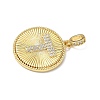 Brass Micro Pave Clear Cubic Zirconia Pendants KK-L253-17G-T-2