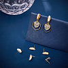 12Pcs Brass Oval Stud Earring Findings KK-BC0010-90-4