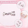 2Pcs 2 Styles Stainless Steel Necklace Layering Clasps FIND-BBC0005-10P-6