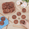 40Pcs 4-Hole Wood Buttons BUTT-UN0001-39-4