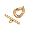 Oval 304 Stainless Steel Toggle Clasps STAS-L022-537G-2